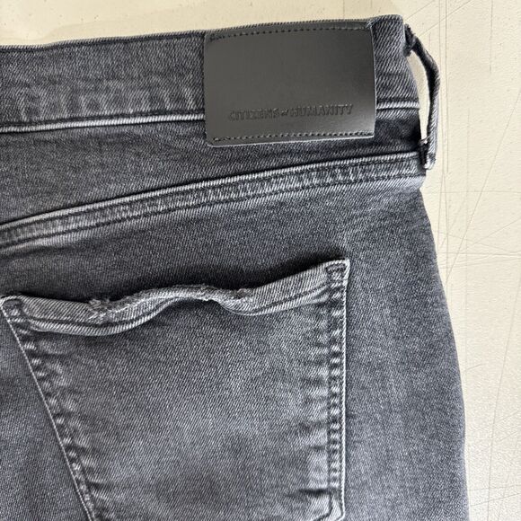 Citizens of Humanity Ella Jeans Womens 31x25 Black Mid Rise Crop Gothic Denim - Picture 7 of 14